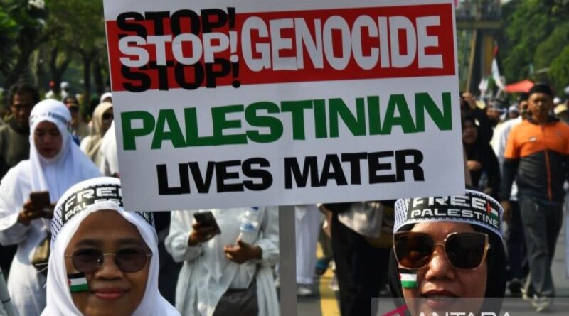 Aksi solidaritas untuk Palestina di Bekasi