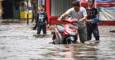 Penampakan banjir yang merendam wilayah Depok dan kabupaten Bekasi