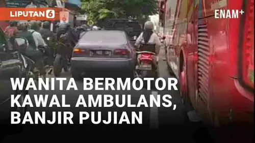 VIDEO: Viral Wanita Bermotor Kawal Ambulans di Tengah Kemacetan, Tuai Pujian Warganet