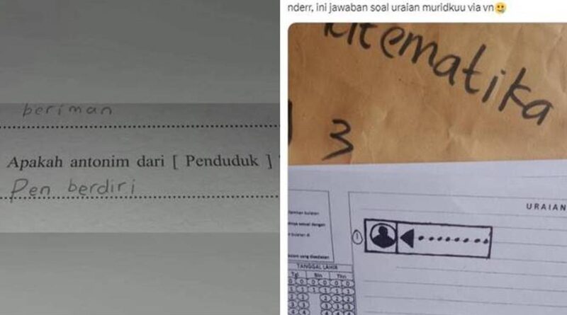 10 potret jawaban ujian akhir anak SD ini kocak hingga bikin guru koreksi geleng-geleng kepala