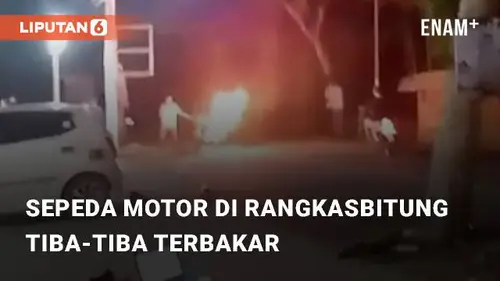 VIDEO: Sepeda Motor di Rangkasbitung Tiba-tiba Terbakar Ketika Digunakan