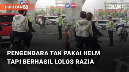 VIDEO: Viral Pengendara Tak Pakai Helm Tapi Berhasil Lolos Ketika Razia