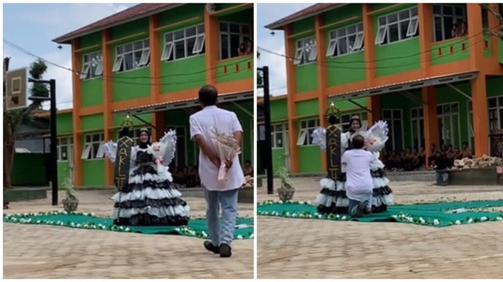 Viral Momen Ayah Memberikan Bunga kepada Putrinya Usai Ikut Lomba, Sosok Cinta Pertama