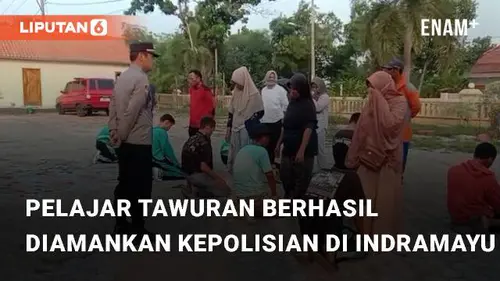 VIDEO: Sekelompok Pelajar Tawuran Berhasil Diamankan oleh Kepolisian di Indramayu