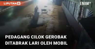 VIDEO: Pedagang Cilok Gerobak Ditabrak Lari oleh Pengendara Mobil di Yogyakarta