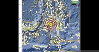BMKG: Gempa di Barat Laut Jailolo Maluku Utara berkekuatan M 3,3