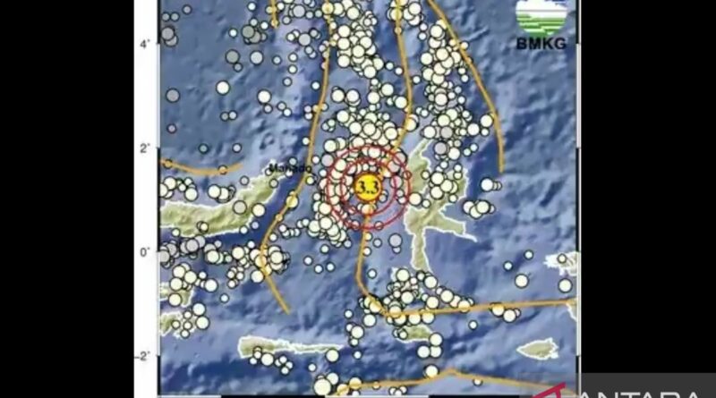 BMKG: Gempa di Barat Laut Jailolo Maluku Utara berkekuatan M 3,3