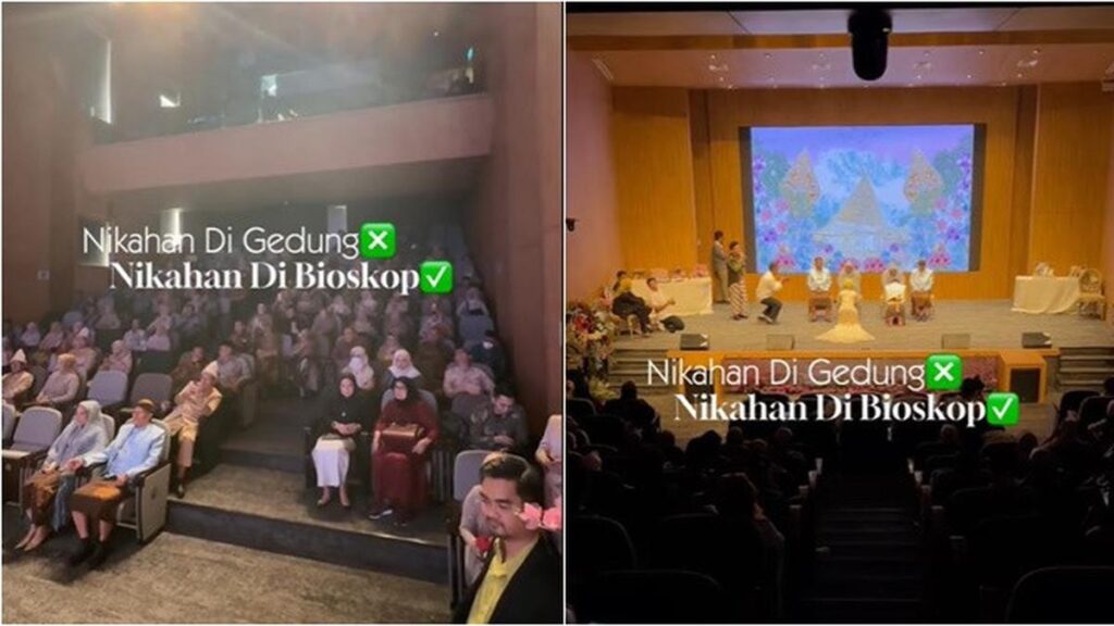 Pasangan ini menggelar pernikahan impiannya bak di bioskop, mencuri perhatian