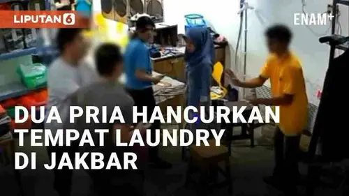 VIDEO: Viral Dua Pria Ngamuk dan Merusak Tempat Laundry di Apartemen Jakbar, Tuding Spreinya Dirusak
