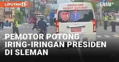 VIDEO: Viral Pemotor Nekat Potong Iring-Iringan Presiden Jokowi di Sleman