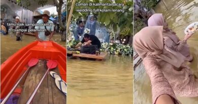 Viral Acara Pernikahan Tetap Digelar Meski Banjir, Para Tamu Diangkut dengan Kano