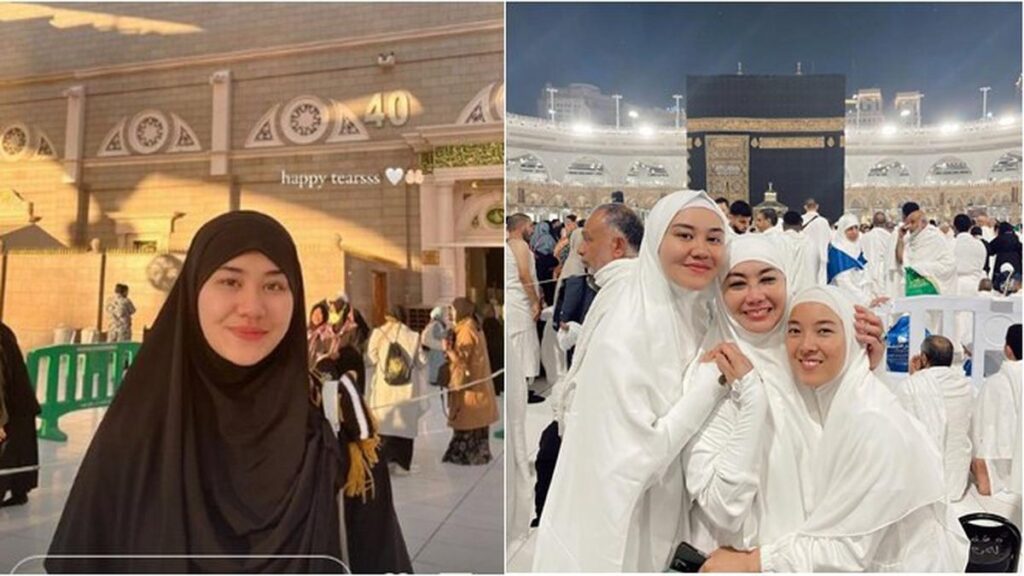 8 Potret Umrah Aaliyah Massaid Bersama Reza Artamevia, Menangis Bersama Haru