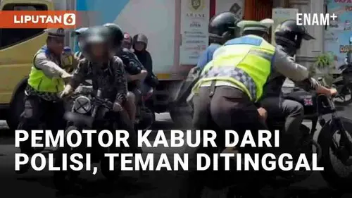 VIDEO: Viral Pemotor Knalpot Brong di Jogja Kabur dari Penertiban Polisi, Teman Ditinggal