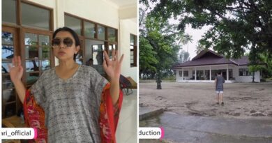 6 Potret Tampak Depan Villa Keluarga Mayangsari di Pulau Pribadi Menghadap Pantai
