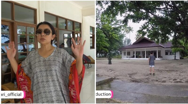 6 Potret Tampak Depan Villa Keluarga Mayangsari di Pulau Pribadi Menghadap Pantai