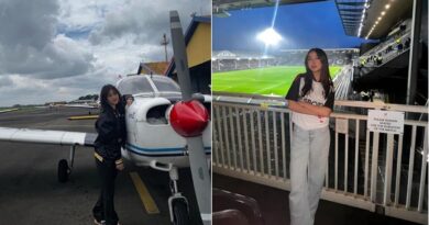6 Potret Viral Abigail Michelle, Bawa Pesawat Sendiri untuk Nonton Sepak Bola di London