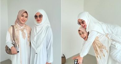 6 Potret Asmara Bahagia Mengenakan Busana Muslim Serba Putih, Wajahnya Bikin Pangling