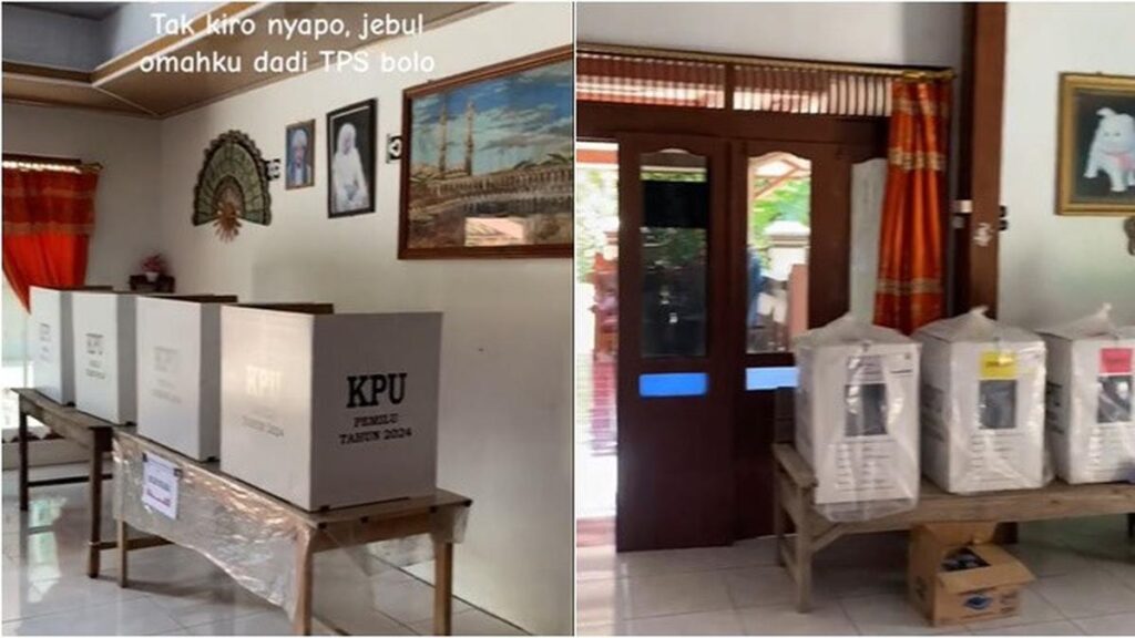 Viral Penampakan TPS di Dalam Rumah Warga, Desain Lama Curi Perhatian