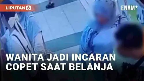 VIDEO: Viral Wanita Jadi Incaran Copet Saat Belanja di Supermarket Cianjur