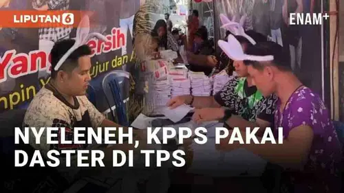 VIDEO: Nyeleneh, Petugas KPPS Pakai Kostum Daster di TPS Samarinda