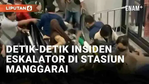 VIDEO: Detik-Detik Insiden Eskalator Ganti Arah Bikin Cemas di Stasiun Manggarai