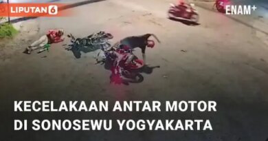 VIDEO: Kecelakaan Antar Motor di Sonosewu Yogyakarta, Diduga Sampai Cedera Kaki