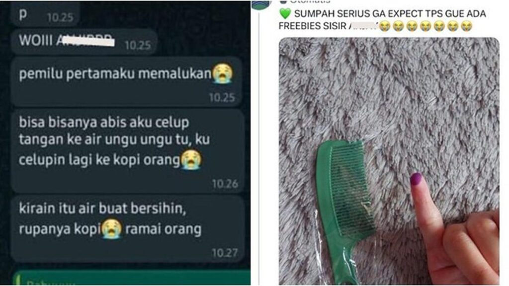 8 Kisah Kocak Netizen Saat Mencoblos di TPS Bikin Tepuk Mata