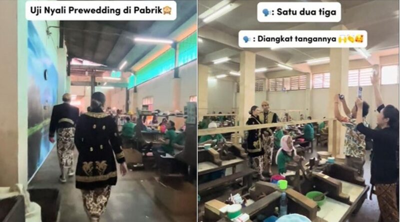 Viral Lovers Punya Pre-Wedding di Pabrik Bertema Gadis Kretek