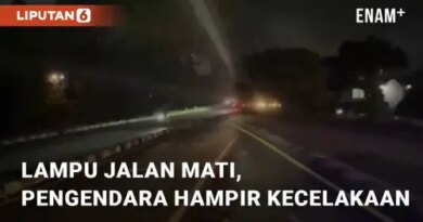 VIDEO: Viral Lampu Penerang Jalan Mati, Pengendara Hampir Tabrak Pejalan Kaki