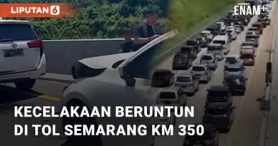 VIDEO: Kecelakaan Beruntun di Tol Semarang KM 350, Warganet Efek Liburan