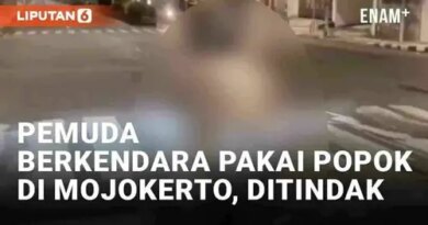 VIDEO: Viral Pemuda Naik Motor Pakai Popok di Jalanan Kota Mojokerto Bikin Polisi Bertindak