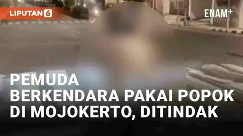 VIDEO: Viral Pemuda Naik Motor Pakai Popok di Jalanan Kota Mojokerto Bikin Polisi Bertindak