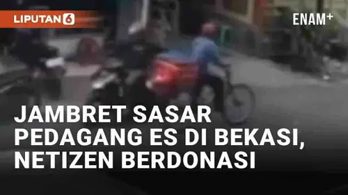 VIDEO: Tega! Jambret Sasar Pedagang Es Keliling di Bekasi, Uang Penjualan Raib Hingga Warganet Buka Donasi