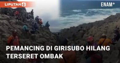 VIDEO: Viral Pemancing di Girisubo Gunungkidul Hilang Terseret Ombak