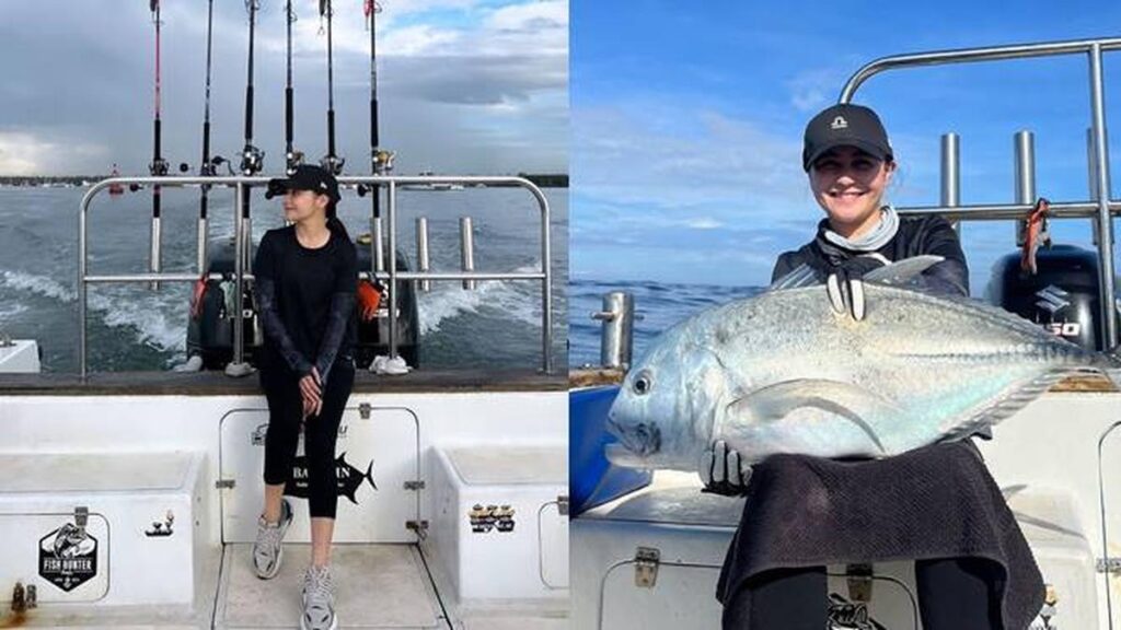 7 Potret Prilly Latuconsina yang Hobi Mancing, Dapat Ikan GT Pertama di Laut