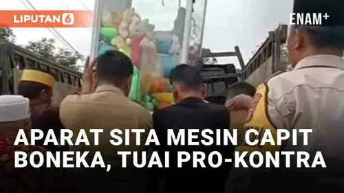 VIDEO: Viral Aparat Angkut Permainan Mesin Capit Boneka dari Warung, Tuai Pro-Kontra Warganet