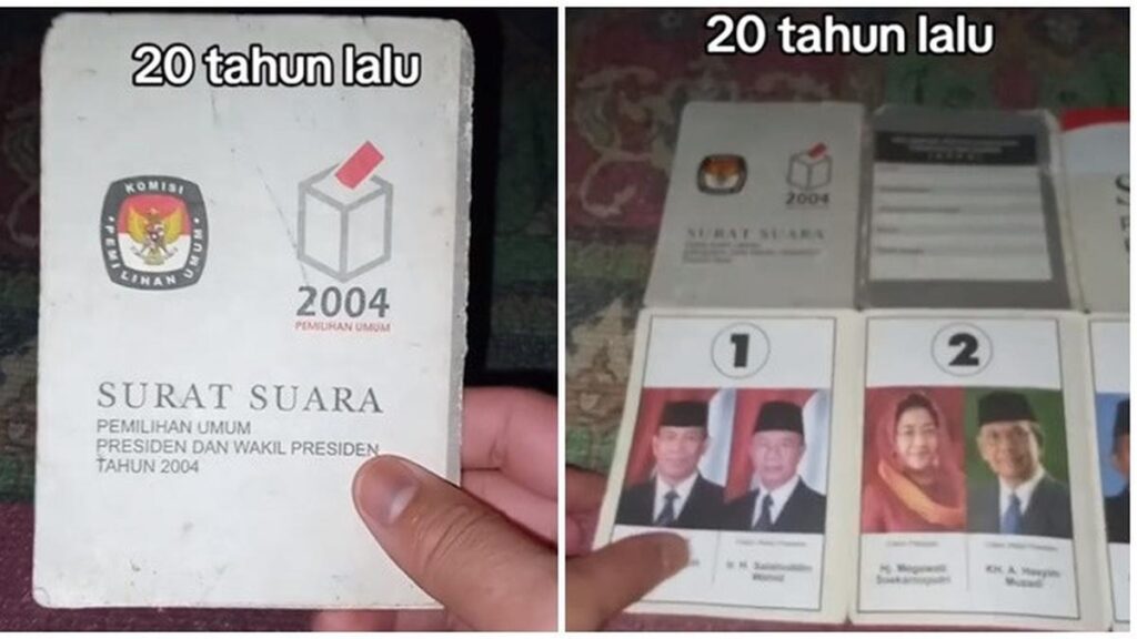 Viral Kemunculan Surat Suara Pemilu 2004, Bikin Netizen Nostalgia 20 Tahun Lalu