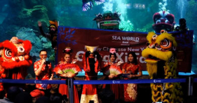Atraksi naga bawah air sambut perayaan Imlek di Sea World Ancol