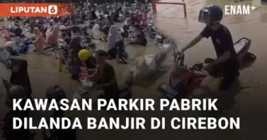 VIDEO: Kawasan Parkir Pabrik Dilanda Banjir di Cirebon, Ribuan Kendaraan Terendam