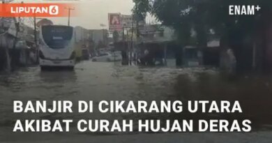 VIDEO: Detik-detik Banjir di Cikarang Utara Akibat Curah Hujan Deras