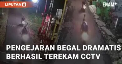 VIDEO: Viral Aksi Pengejaran Begal yang Dramatis Terekam Kamera CCTV