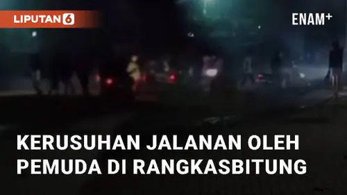 VIDEO: Detik-detik Kerusuhan Jalanan oleh Pemuda di Rangkasbitung