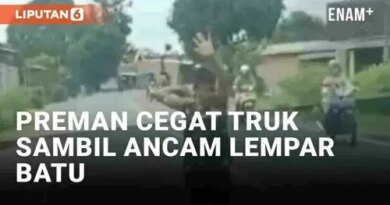 VIDEO: Viral Pemuda Cegat Sambil Ancam Lempar Batu ke Truk Demi Palak Sopir di Lampung