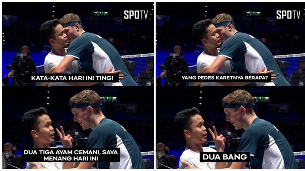 6 Meme Ginting dan Axelsen di Perempat Final All England 2024 Ini Bikin Ngakak