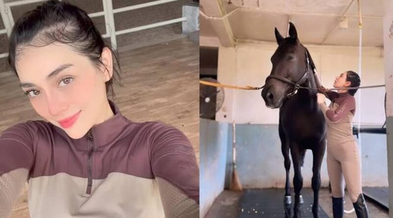 7 momen seru Celine Evangelista belajar menunggang kuda ini banyak menyita perhatian