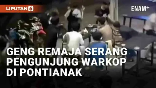 VIDEO: Viral Rombongan Remaja Bersajam Serang Pengunjung Warung Kopi di Pontianak