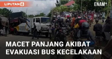 VIDEO: Macet Panjang Akibat Evakuasi Bus Kecelakaan di Cigong Selatan Kab. Lebak