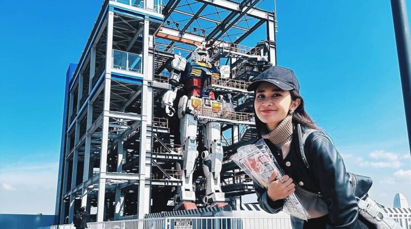 Potret Michelle Ziudith Mengunjungi Pabrik Gundam di Yokohama, Jepang