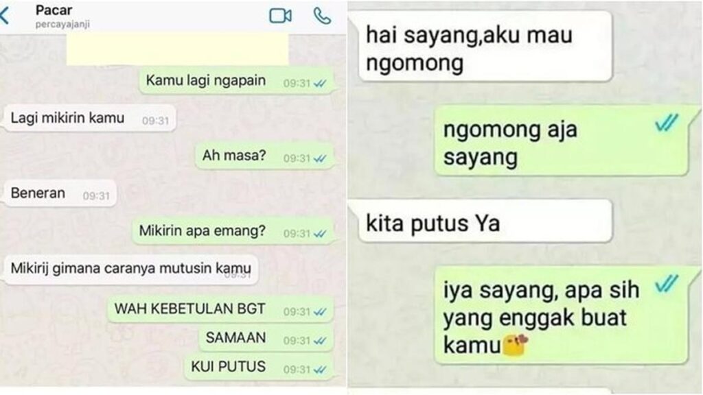 10 Obrolan Netizen yang Minta Putus dengan Pacarnya Penuh Drama