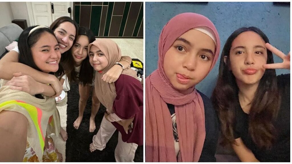 6 Potret Reuni Nia Ramadhani dan Marshanda, Mikhayla - Sienna Kompak